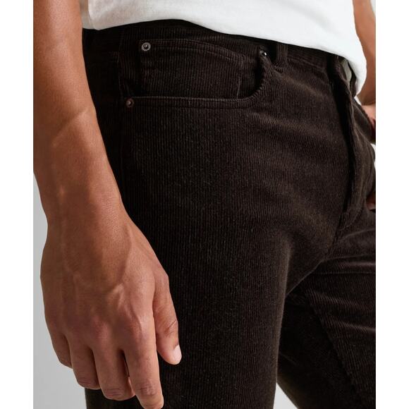 Quince NWT Orgaxnic Stretch Corduroy Pants Espresso Brown 31x32 90s Christmas - Picture 2 of 13